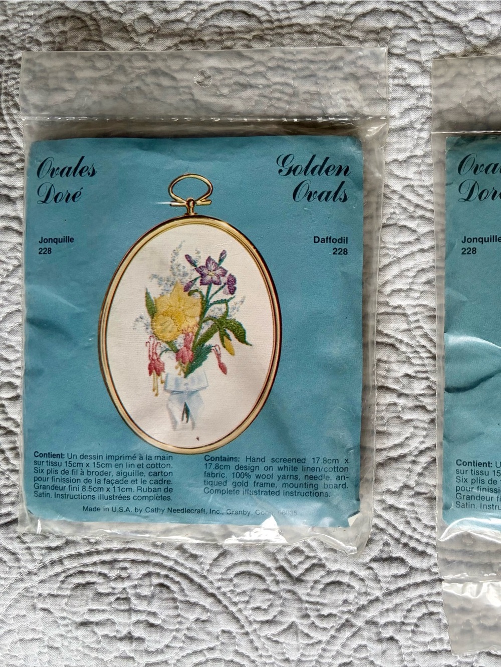 Golden Ovals Daffodil Embroidery Kit